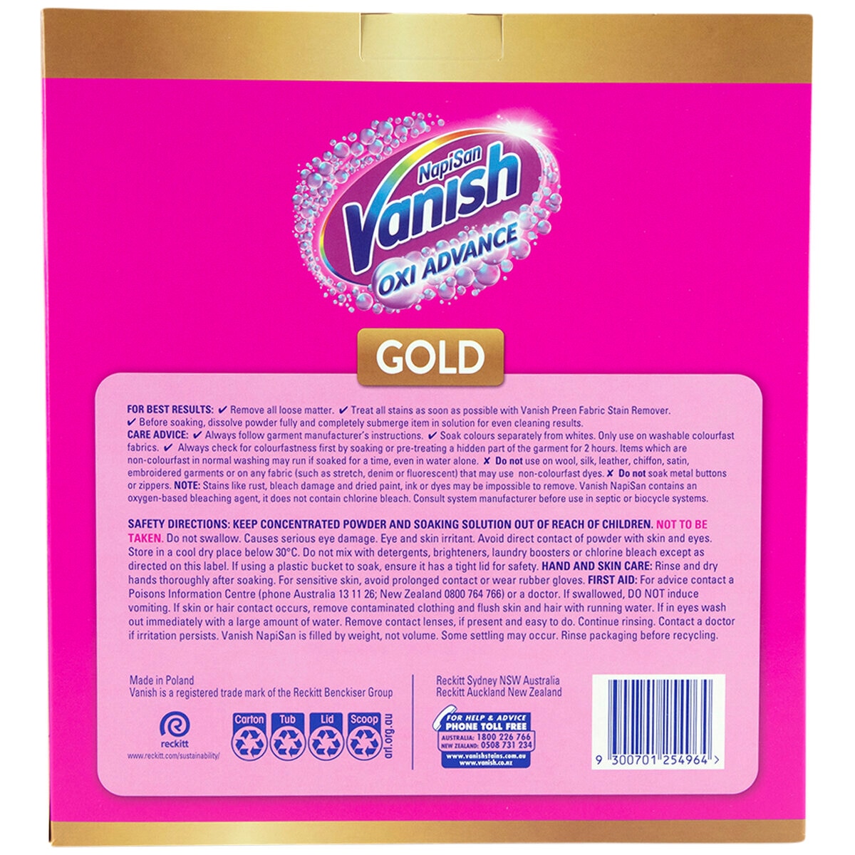 Vanish Napisan Gold 2x2kg