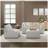 Aiden & Ivy 4 Piece Fabric Modular Sofa With 2 Pillows