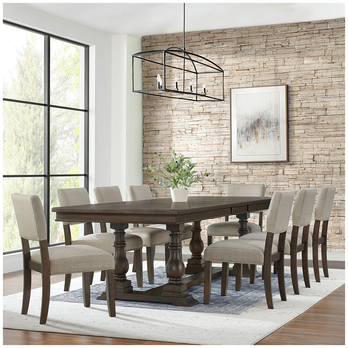 Bayside Furnishings Callen 9 Piece Dining Set