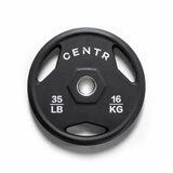 Centr 136kg Rubber Olympic Weight Set With Bar