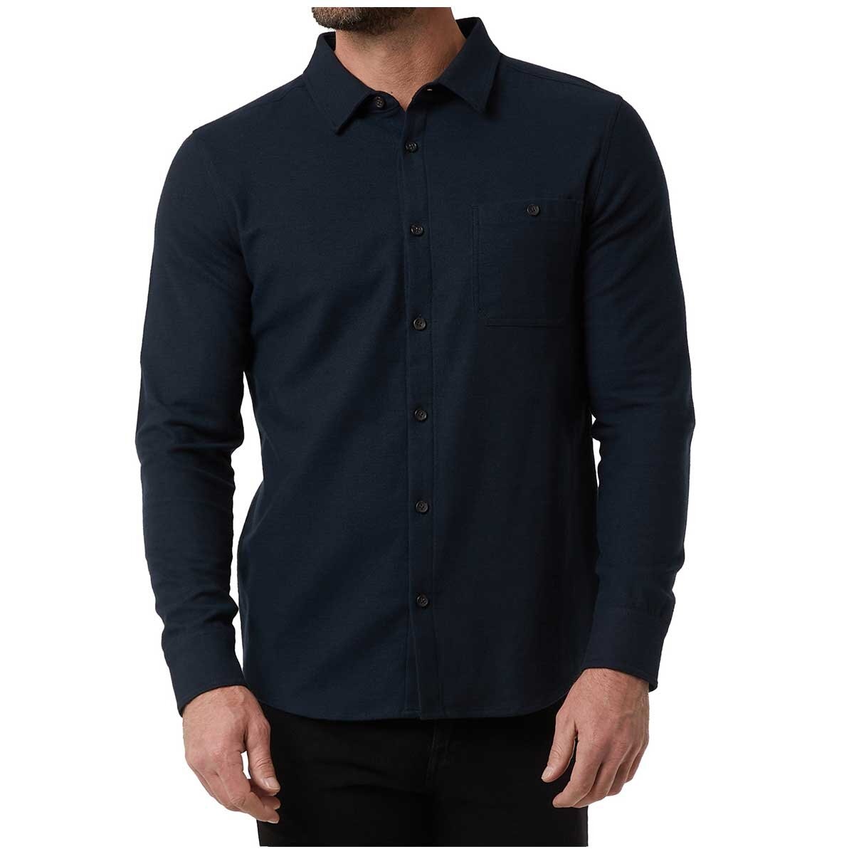 32 Degree LS Button Shirt Blackberry