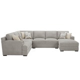 Gilman Creek 4 Piece Fabric Sectional with Ottoman