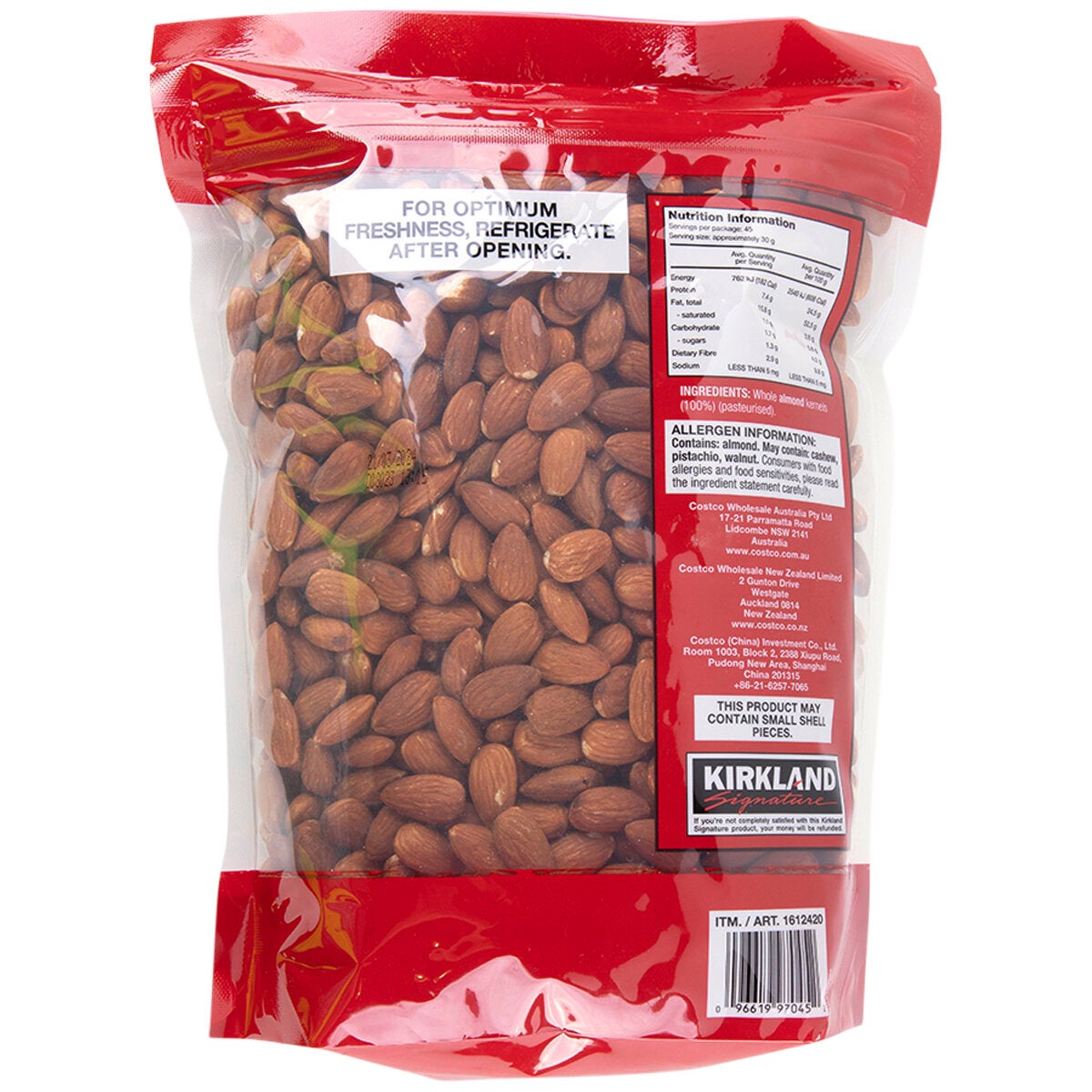 Kirkland Signature Whole Almonds 1.36 kg