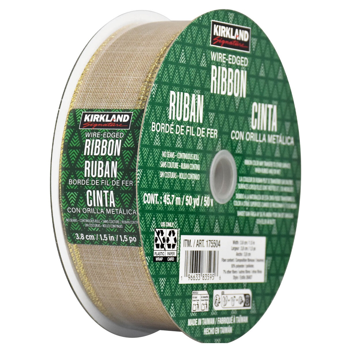 175504 Kirkland Signature Wire Edged Ribbon/