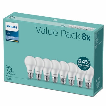 Philips Essential LED Bulb 11W E27 6500K 230V 8 Pack Philips Essential LED Bulb 11W E27 6500K 230V 8 Pack