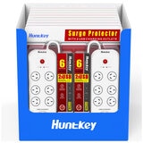 Huntkey 6 Way Powerboard With 2 USB Port And Surge Protection Pack 2 Piece