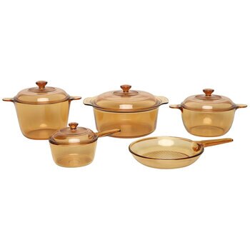 Visions Amber Cookware Set 9pc