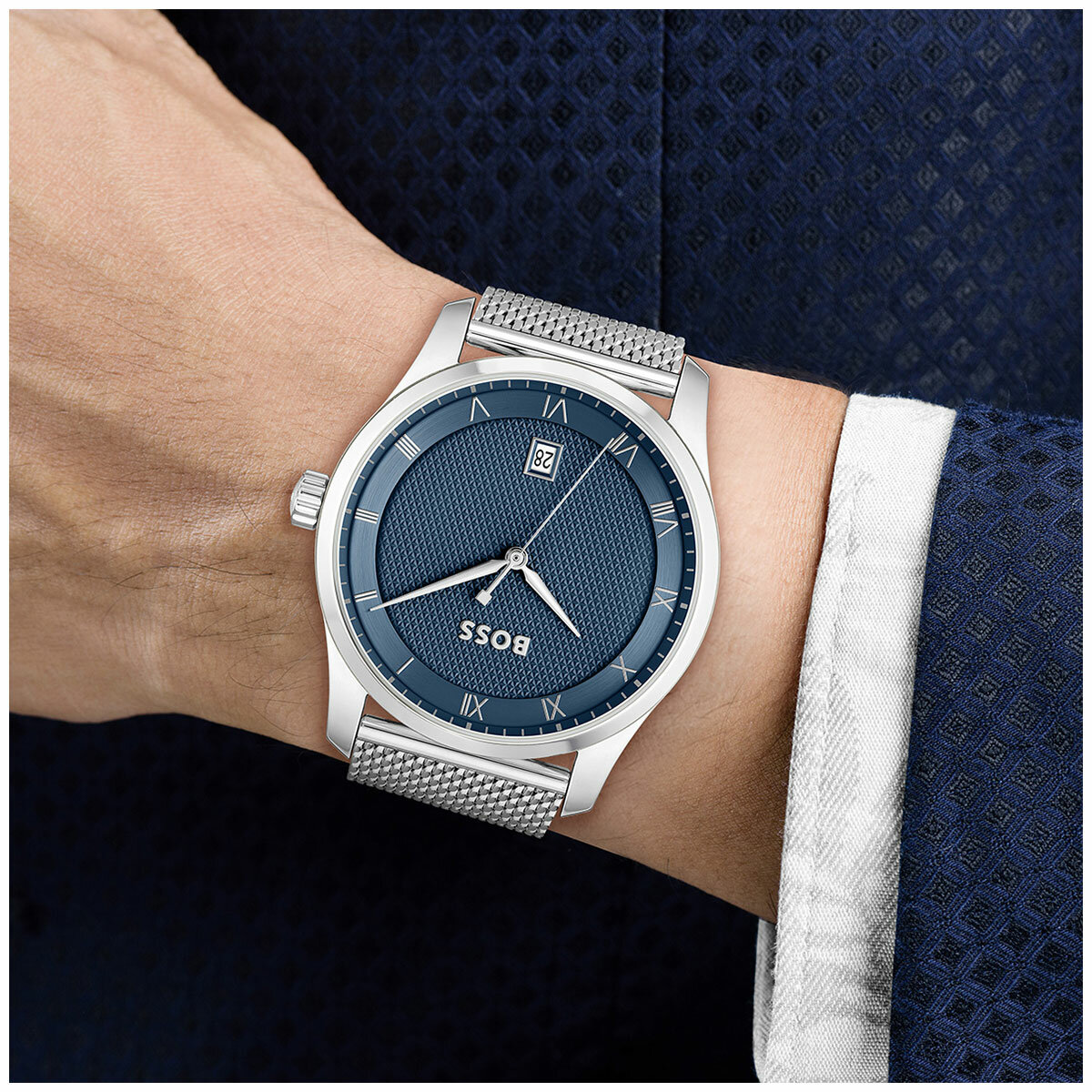 BOSS Principle Stainless Steel Galvanic Blue Dial Men's Watch 1514115 BOSS Principle Stainless Steel Galvanic Blue Dial Men's Watch 1514115