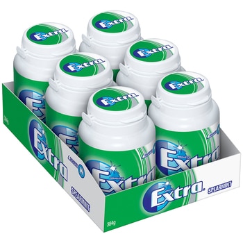 Wrigley's Extra Sugarfree Spearmint Gum 6 x 64g Bottles