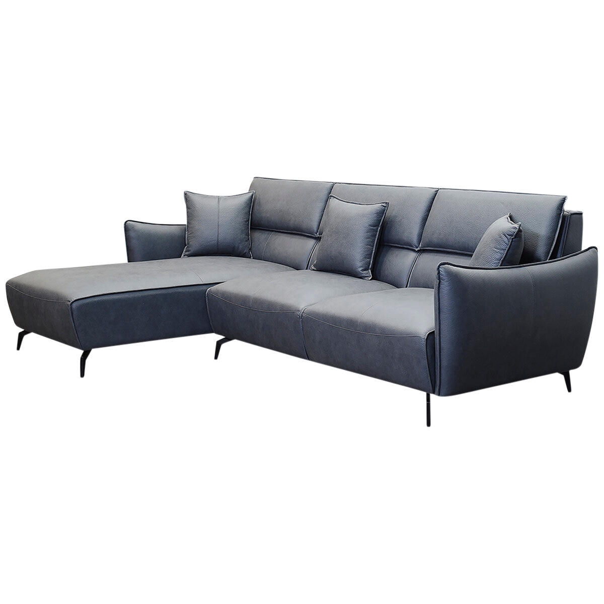 Moran Novato 2.0S RHF + LHF Chaise Modular Sofa, Moran Gushi Grey Fabric