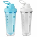 Thermoflask Tritan Shaker Spout Lid With Agitator 710ml 2 Pack Blue White