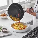 Greenpan Jumbo Saute Pan with Lid 6.15L Cream