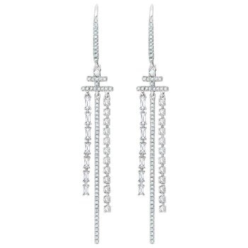 18KT White Gold 1.04ctw Diamond Earrings