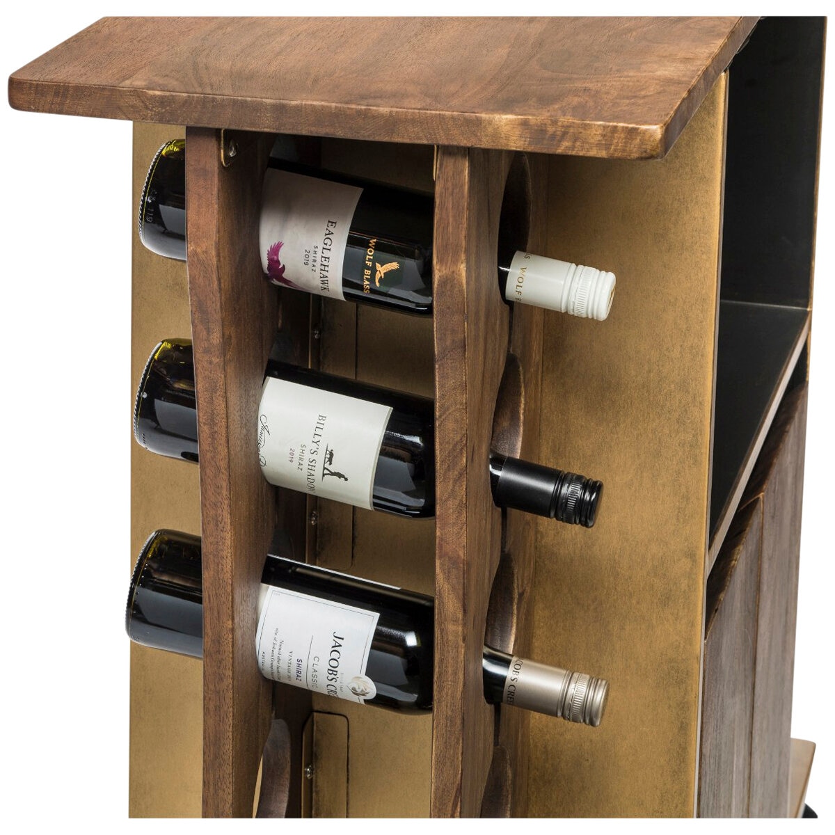 Wine Stash Contemporary Timber Bar Cart