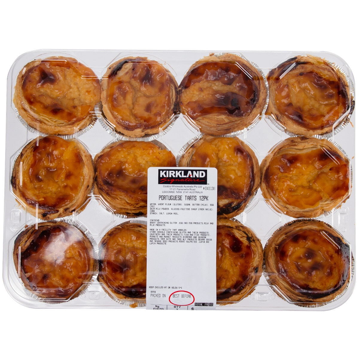 Kirkland Signature Portuguese Tart 12 Pack 700g