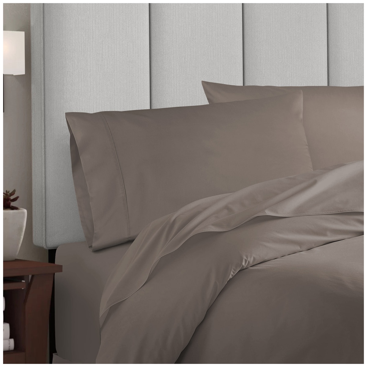 Bdirect Royal Comfort - Balmain 1000TC Bamboo cotton Quilt Cover Sets (King) - Pewter