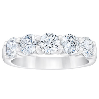 Platinum 2.00ctw Diamond 5 Stone Ring
