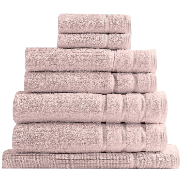 Royal Comfort Eden Cotton 600GSM Bath Towels 8pc Blush