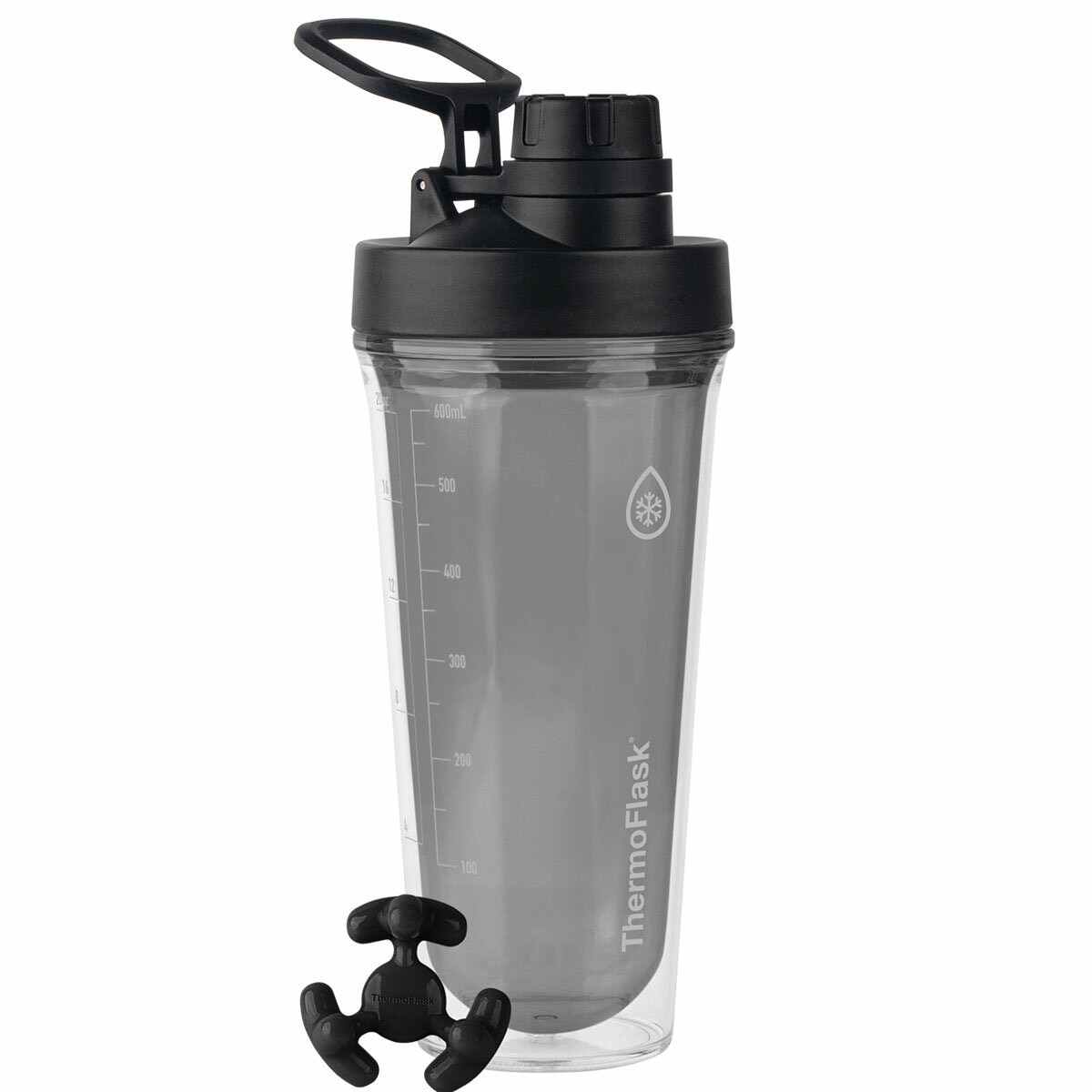 Thermoflask Tritan Shaker Spout Lid With Agitator 710ml 2 Pack Black White