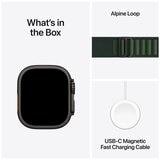 Apple Watch Ultra 2 GPS + Cellular 49mm Black Titanium Case With Dark Green Alpine Loop Medium