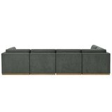 Henredon 6 Piece Fabric Modular Sectional With Ottoman