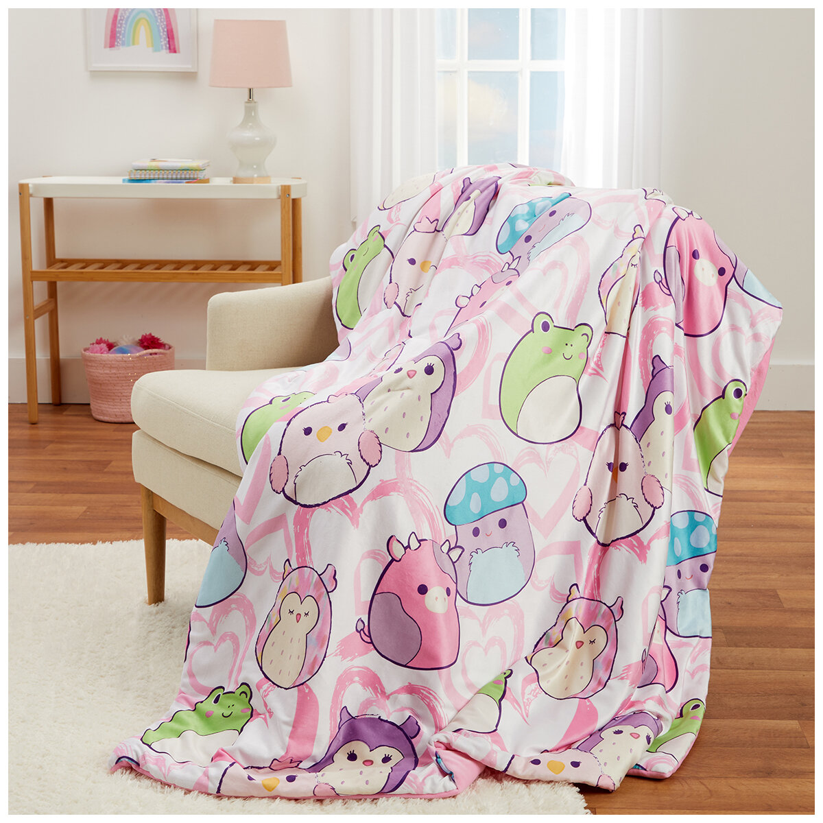 Squishmallows Snuggle Throw 127cm x 178cm Feeling Squishy