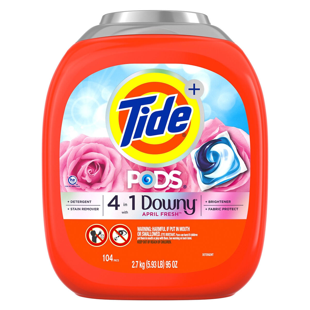 Tide Pods With Downy April Fresh Laundry Detergent 104 count Tide Pods With Downy April Fresh Laundry Detergent 104 count