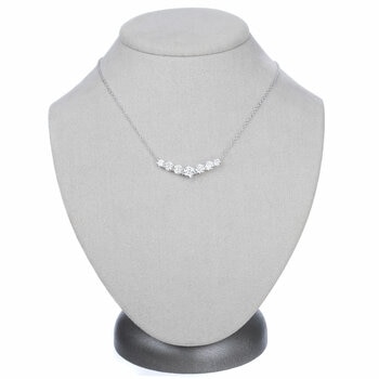 18KT White Gold 3.50ctw Diamond 7 Stone Necklace
