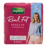 Depend Real Fit Incontinence Underwear Regular Women 32 pack Depend Real Fit Incontinence Underwear Regular Women 32 pack