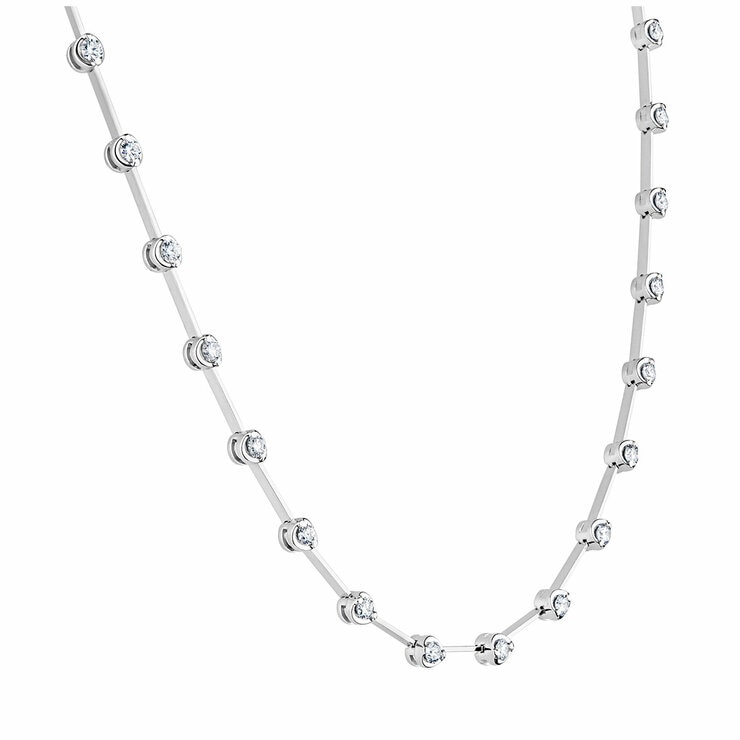 18KT White Gold VS2 I 1.00ctw Diamond Classic Line Necklace 18KT White Gold VS2 I 1.00ctw Diamond Classic Line Necklace