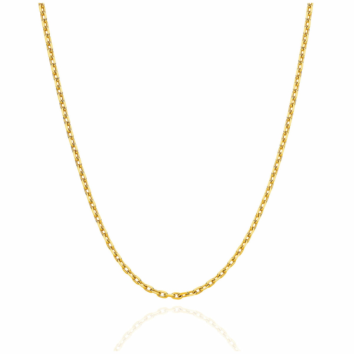 18KT Yellow Gold Diamond Cut Anchor Chain