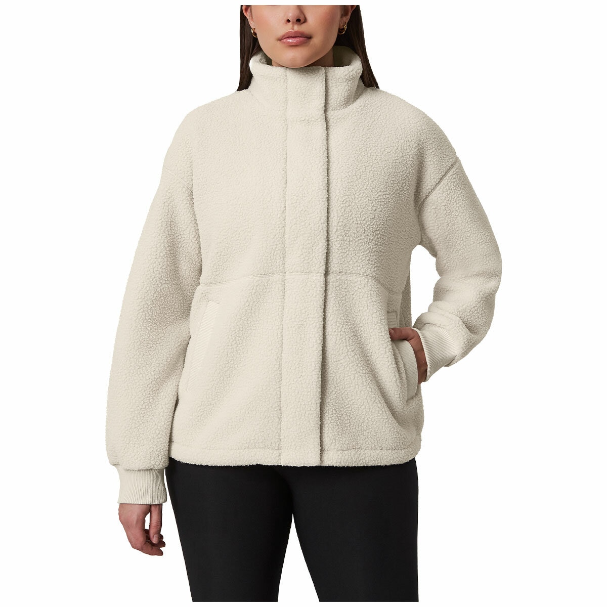Mondetta Womens Sherpa Full Zip Fleece Jacket