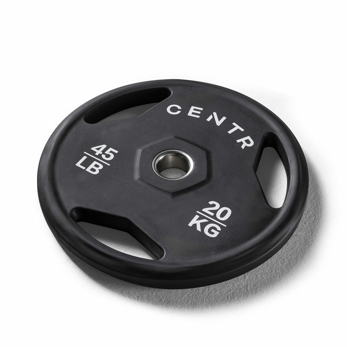 Centr 136kg Rubber Olympic Weight Set With Bar