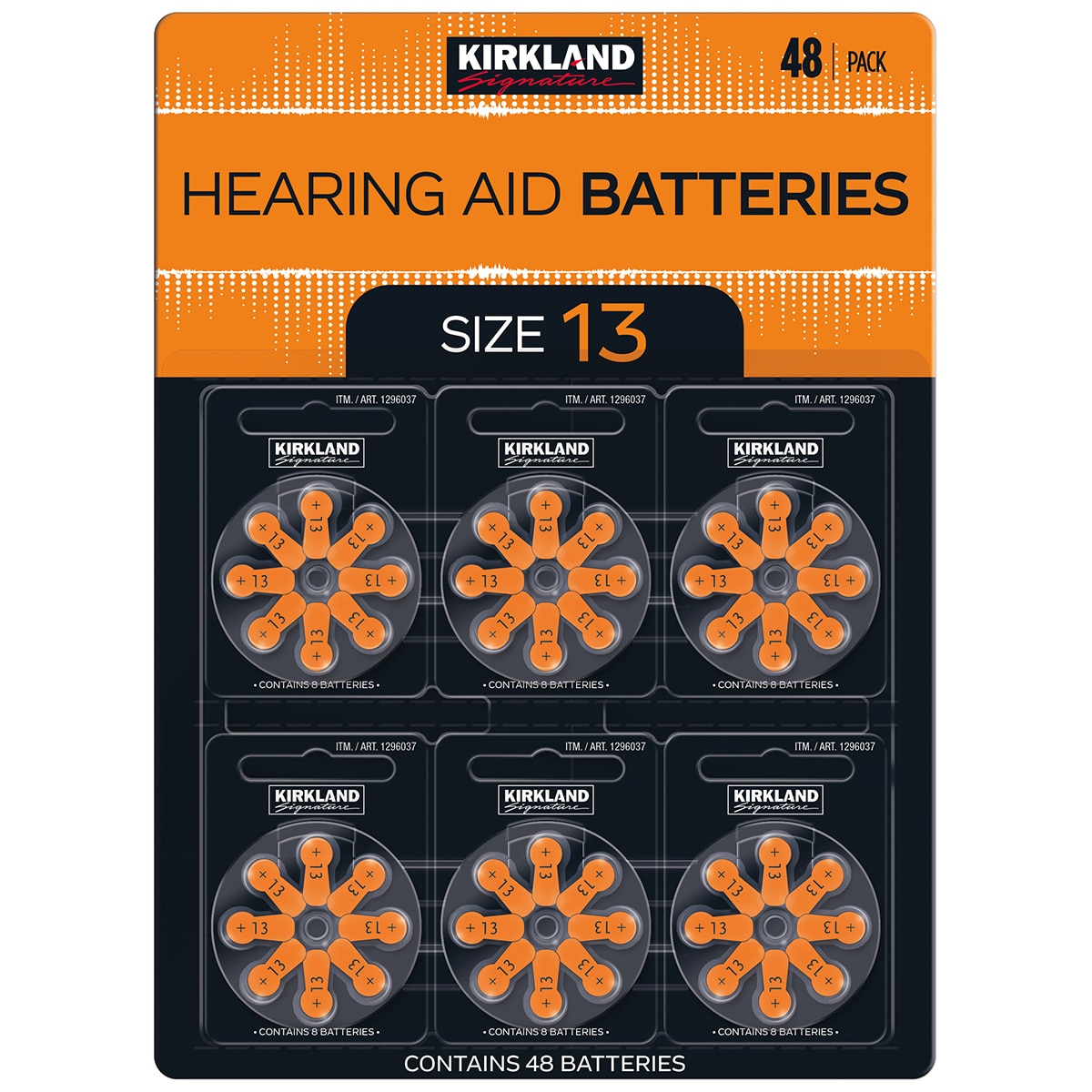 Kirkland Signature Hearing Aid Batteries Size 13 2x48 pack