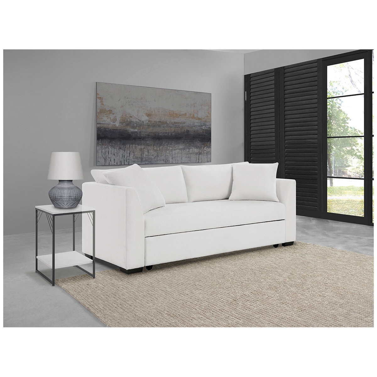 Thomasville Queen Sleeper Sofa White