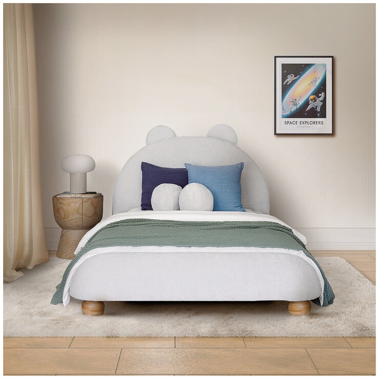 Aesthetik Kids Upholstered King Single Bed Grey