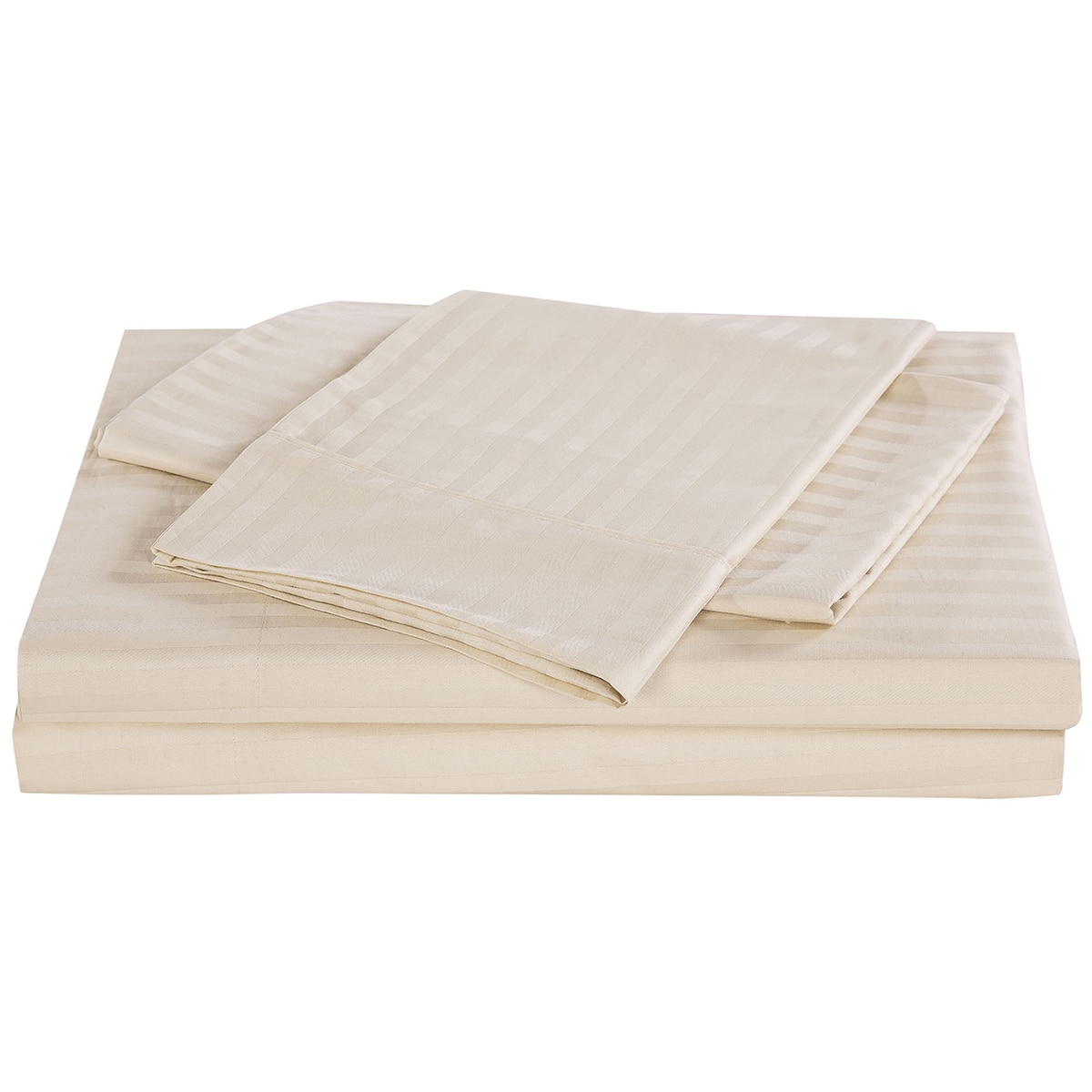 Bdirect Kensington 1200TC Cotton Sheet Set in Stripe - Single Sand