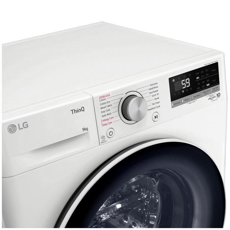 LG 9KG Front Load Washer White WV5-1409W