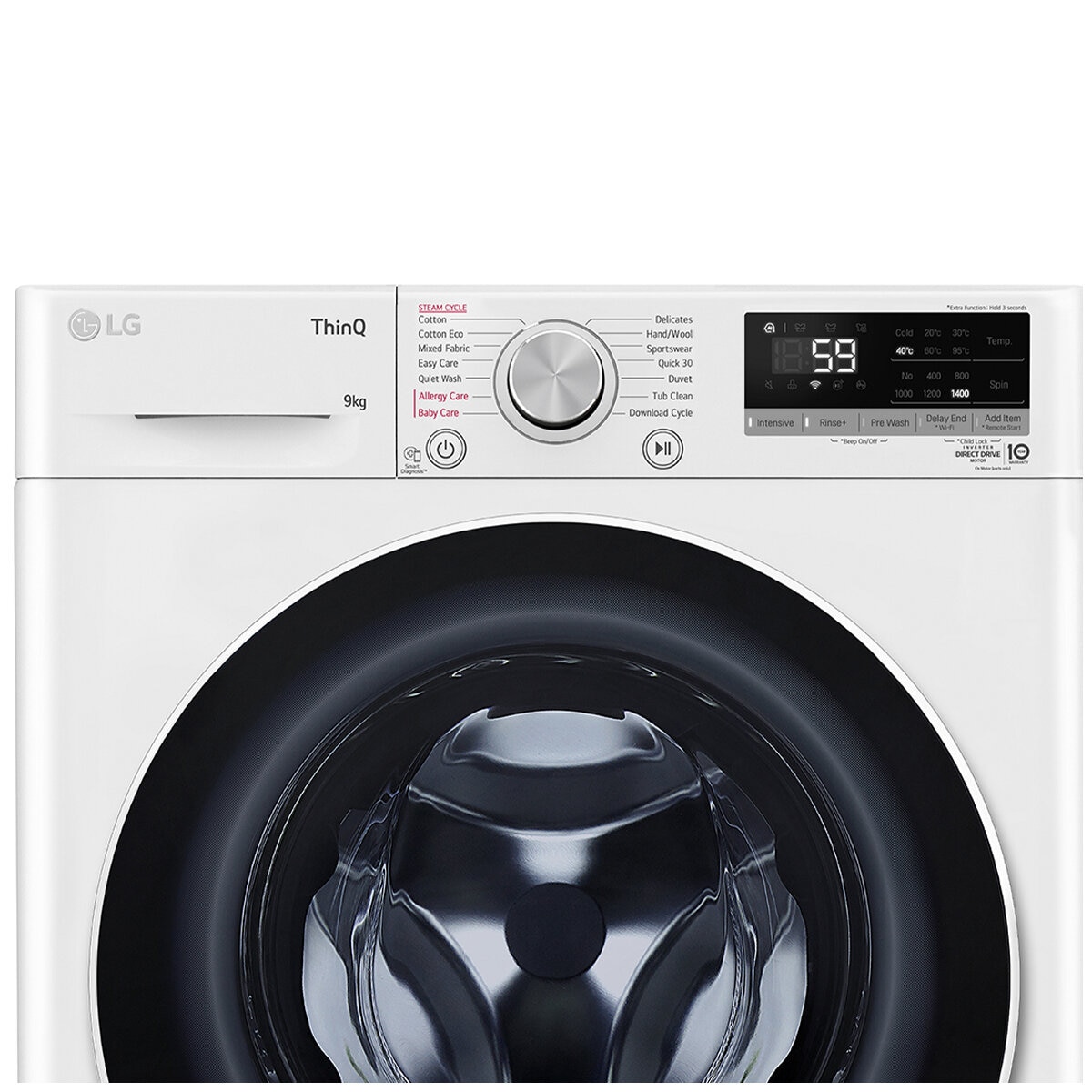 LG 9KG Front Load Washer White WV5-1409W