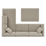 Thomasville 3 Piece Fabric Sectional with Storage Ottoman