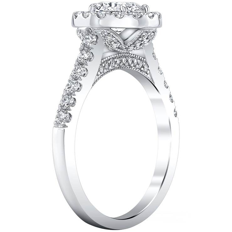 18KT White Gold 2.16ctw Round Brilliant Cut Diamond Ring Set Costco