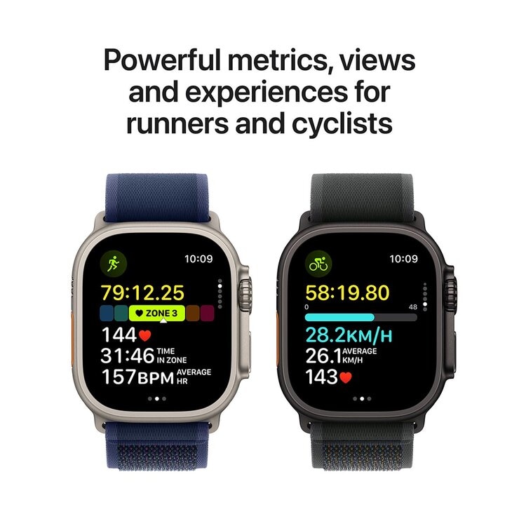 Apple Watch Ultra 2 GPS + Cellular 49mm Natural Titanium Case With Blue Trail Loop S/M Apple Watch Ultra 2 GPS + Cellular 49mm Natural Titanium Case With Blue Trail Loop S/M