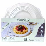 Mozaik Round Rippled Plates 80 Count