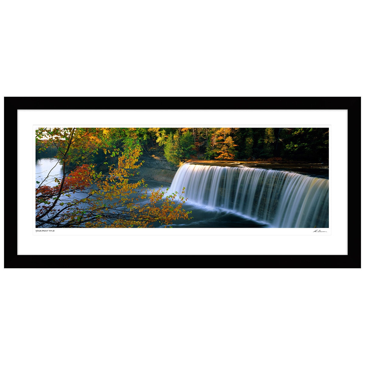 Ken Duncan Upper Tahquamenon Falls MI Framed Print Black 101.2 x 51.9cm