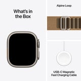 Apple Watch Ultra 4 GPS + Cellular 49mm Natural Titanium Case with Desert Alpine Loop