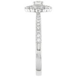 14KT White Gold 0.50ctw Round Diamond Milgrain Ring
