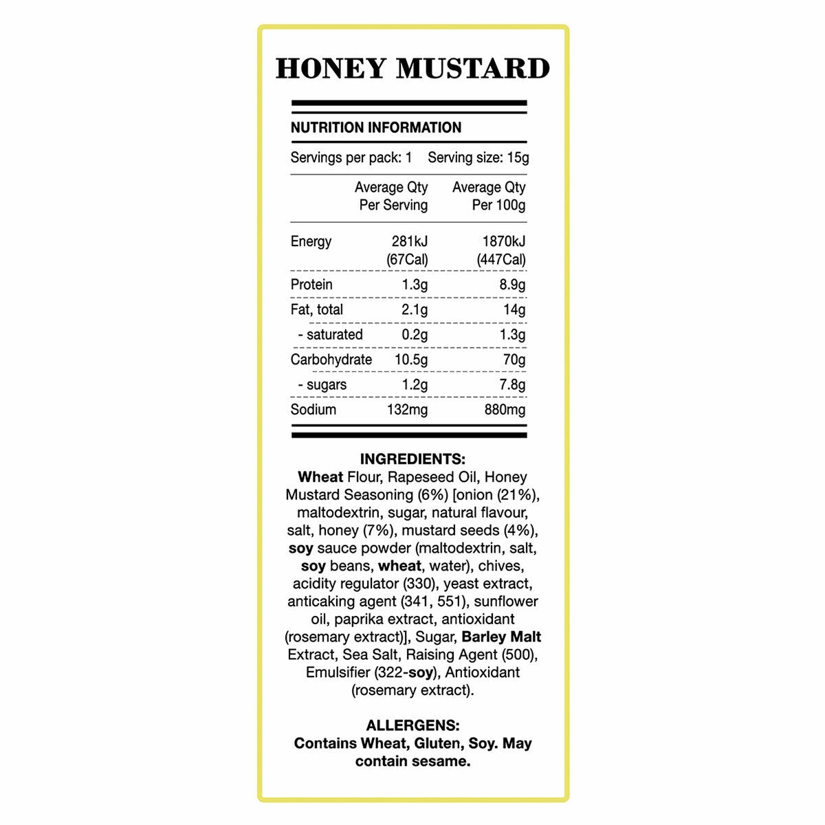 Macy & Tailor Sea Salt & Honey Mustard 24x15g - Grocery Online Macy & Tailor Sea Salt & Honey Mustard 24x15g - Grocery Online