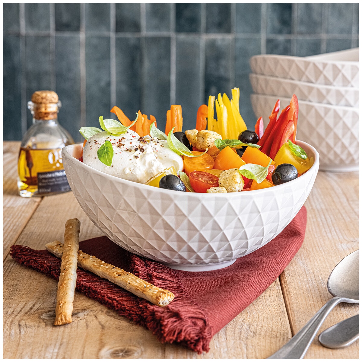 Over&Back Bistro Diamond Bowls 4 Pieces