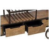 Wine Stash Wooden Bar Cart with Wine Storage