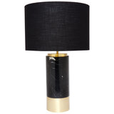 Cafe Lighting Paola Marble Table Lamp with Black Shade Black